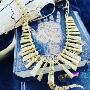 Vintage Ultra Craft Reversible Collar Bib Fringe Necklace